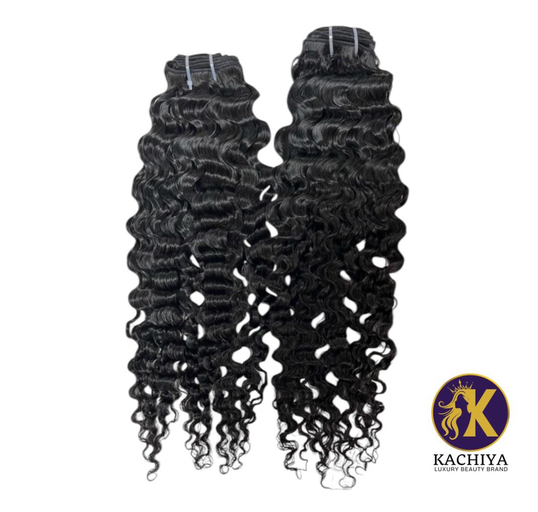 Deep Wave Raw Human Hair Bundles – Lush & Voluminous