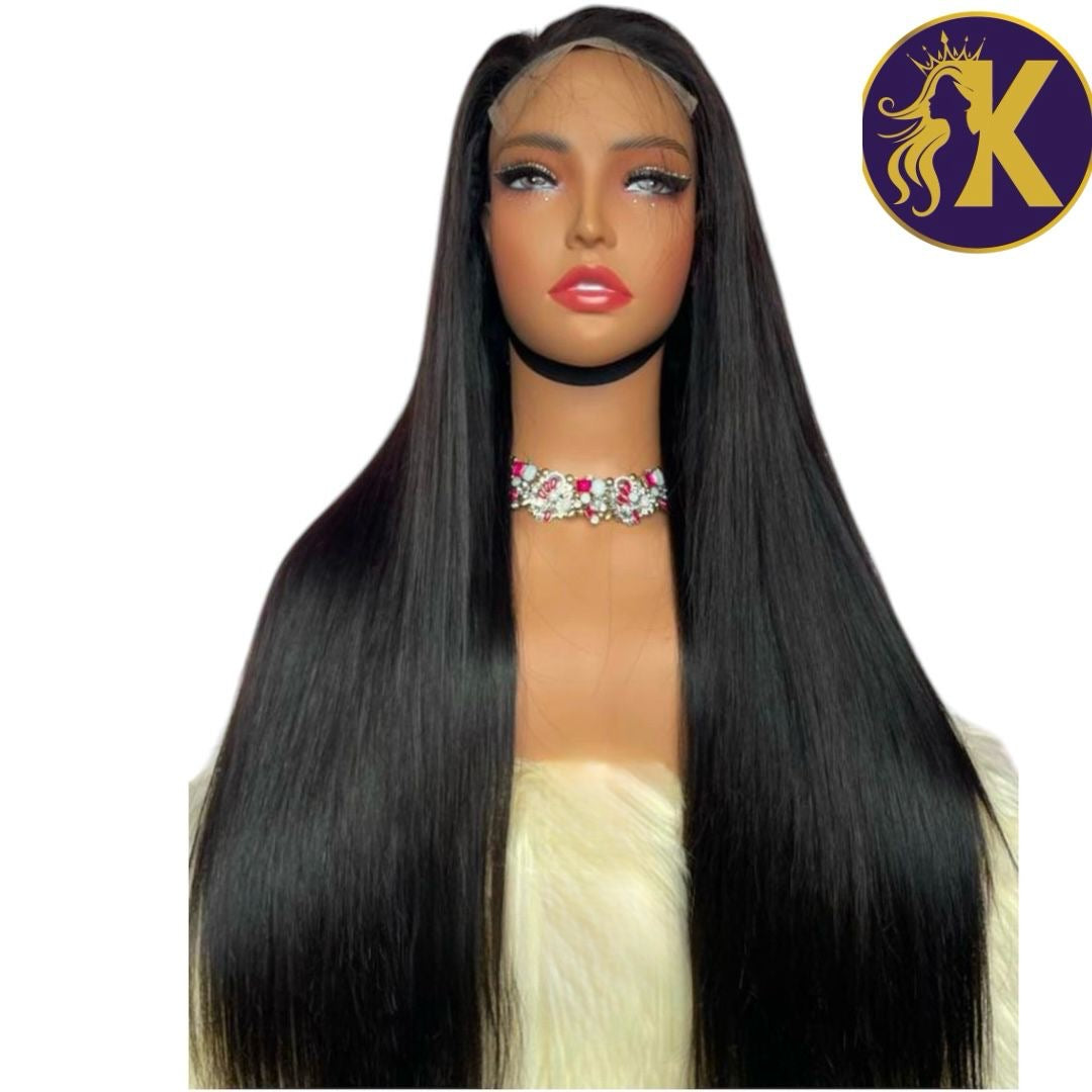 Bone Straight Raw Human Hair Wig – Sleek & Silky