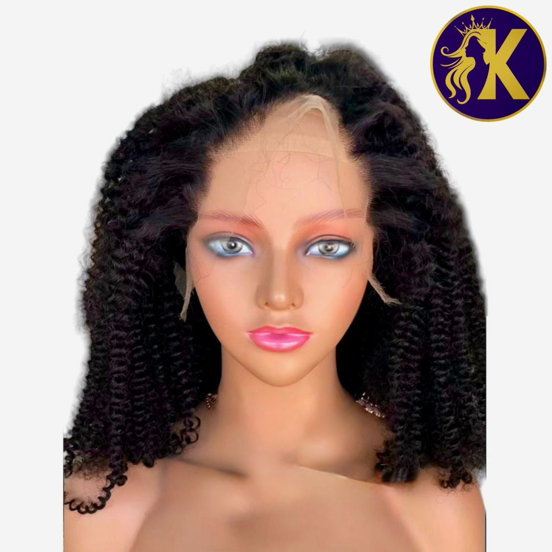Kinky Curly Raw Human Hair Wig – Natural Texture