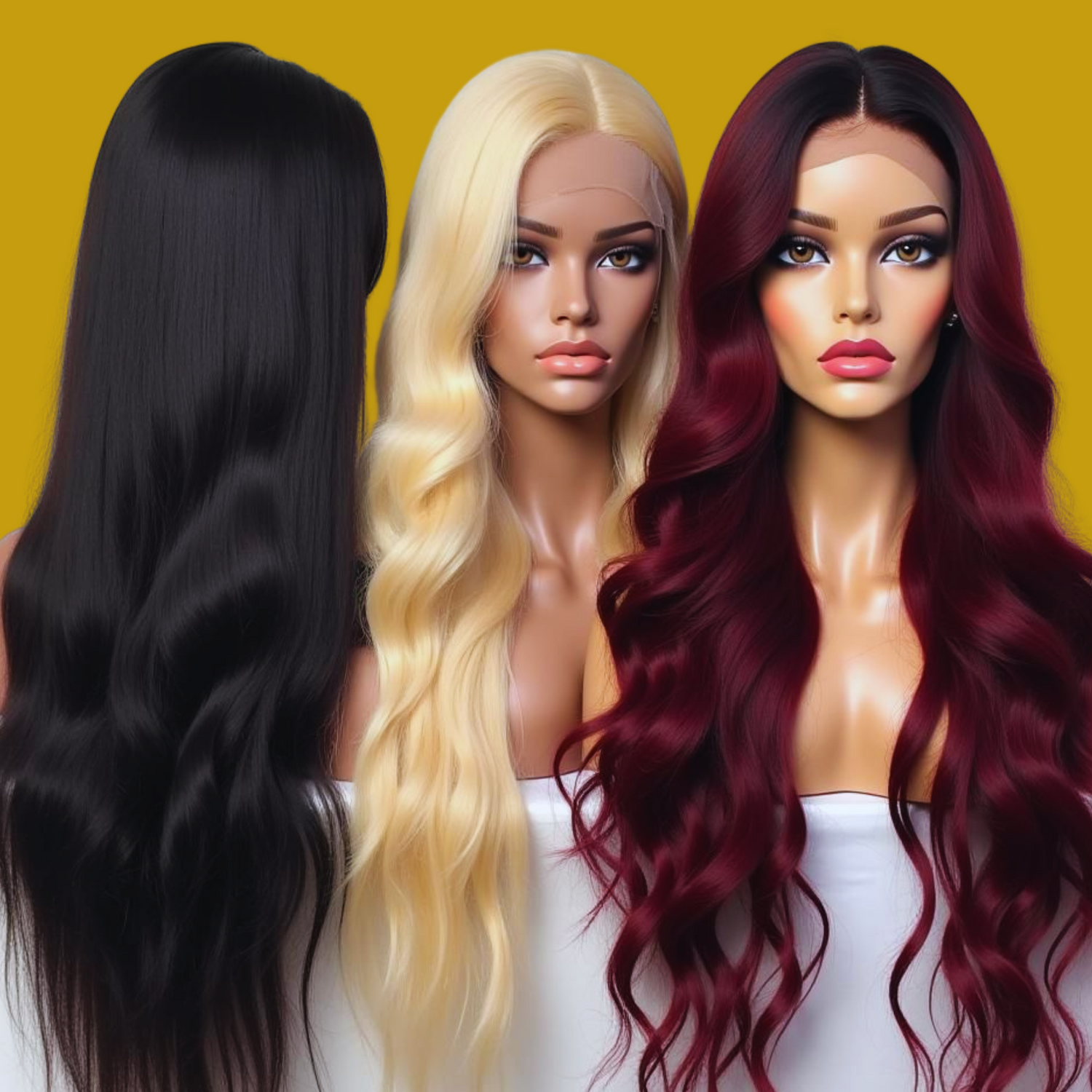 100% HUMAN RAW HAIR WIGS