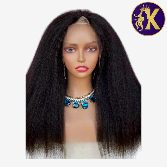 Afro Kinky Straight Raw Hair Wig– Natural Blowout Look